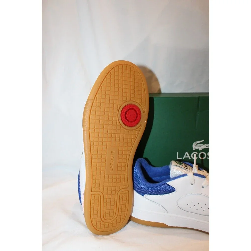 Lacoste Lineset SMA Leather Men White/Royal Blue Lifestyle Sneakers EU 41 US 8.5